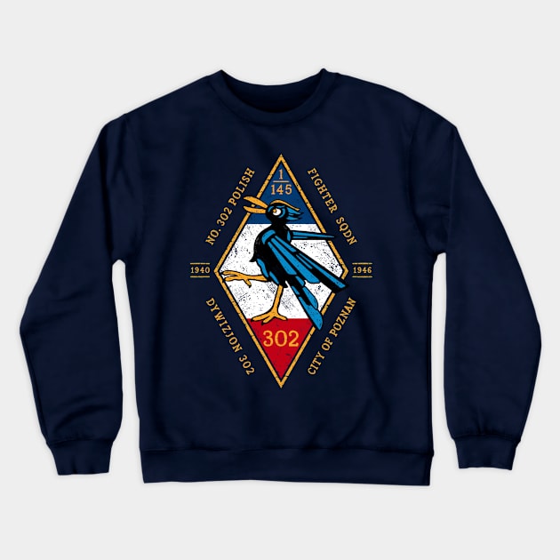 No. 302 Polish Fighter Squadron Crewneck Sweatshirt by 909 Apparel